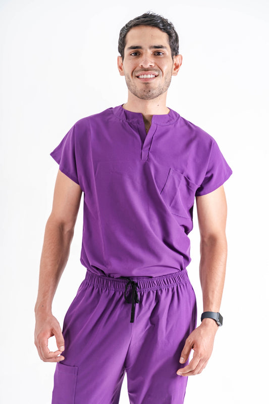 Scrub cuello mao conjunto morado